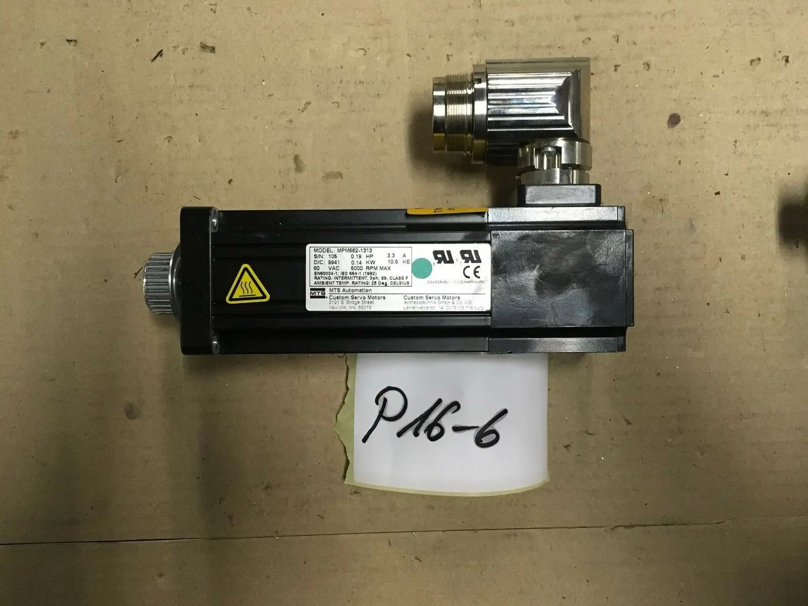Produktfoto 1 von MTS Parker Servo Motor MPM 662 13 13
