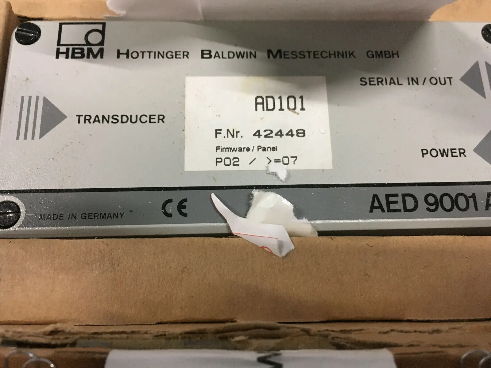 Produktfoto 1 von HBM AD101 AED9001A AED Panel P10/MS-DOS