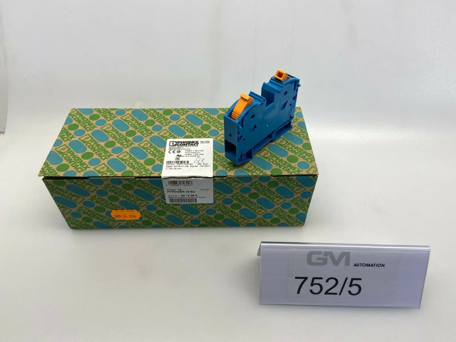 Produktfoto 1 von 1 Stück Phoenix Contact 3212065 PTPOWER 35 BU Hochstromklemme 32 12 06 5