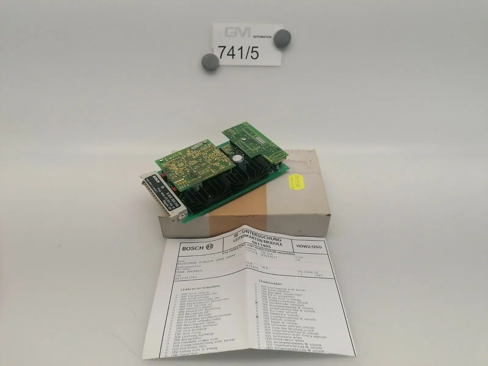 Produktfoto 1 von Bosch 0811 405 086 Verstärkerkarte Proportional Amplifier Card 5/3 WV NG 10 24V