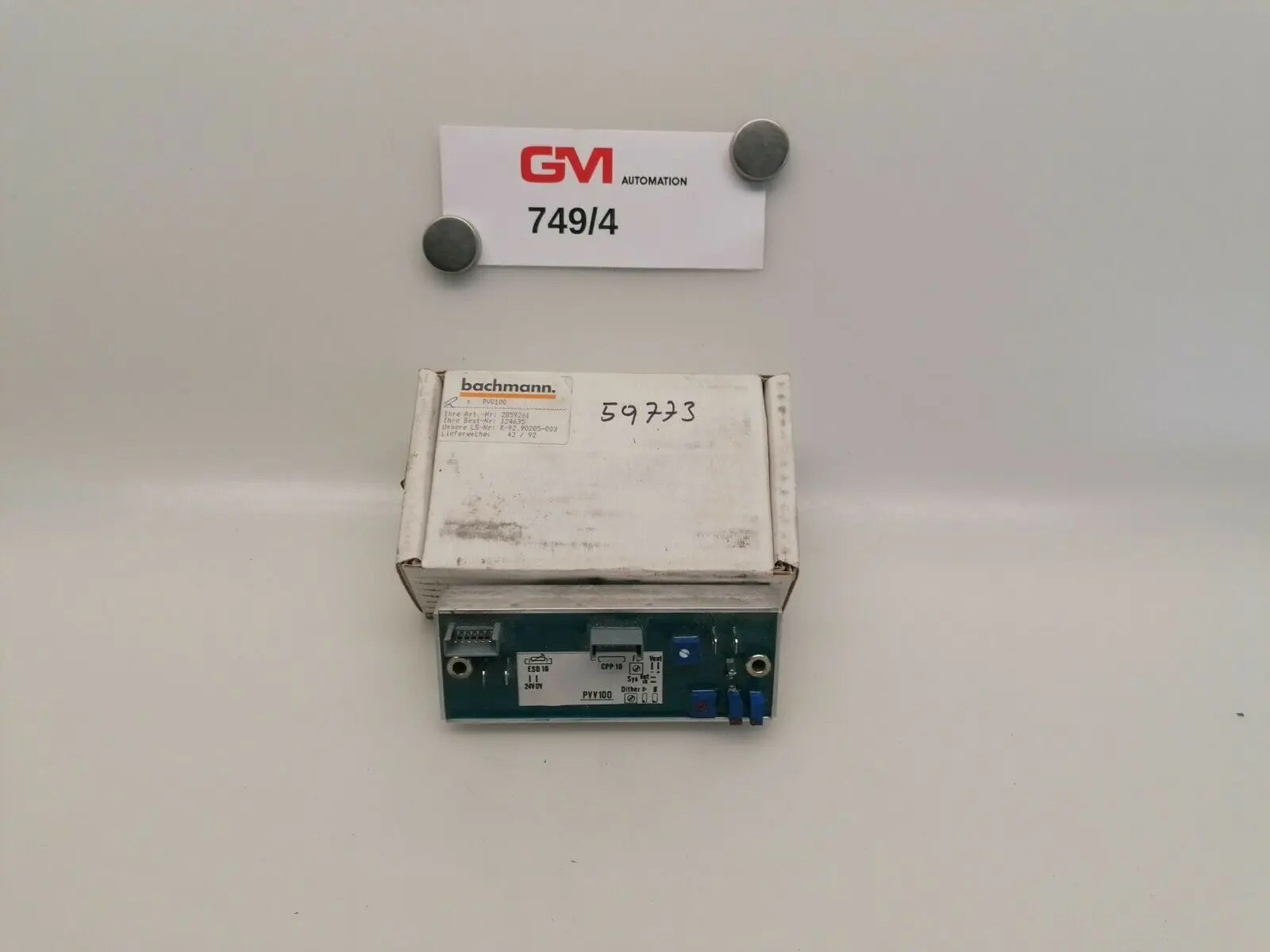 Produktfoto 1 von Bachmann Battenfeld PVV100 B2537/00 Ventilsteuerung Valve Control 2537