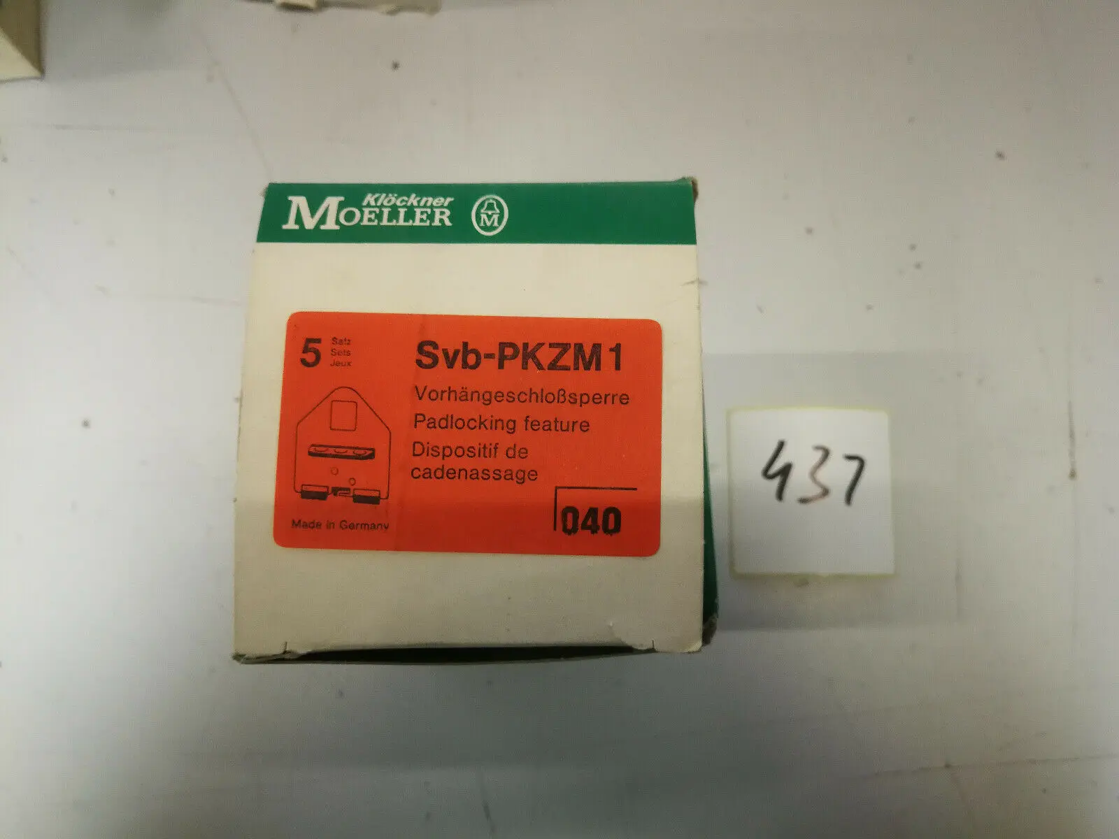 Produktfoto 1 von 3x Klöckner Moeller Svb-PKZM1 Vorhangschlosssperre