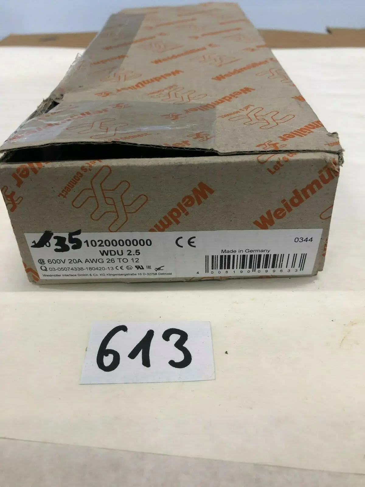 Produktfoto 1 von Weidmüller WDU 2.5 1020000000