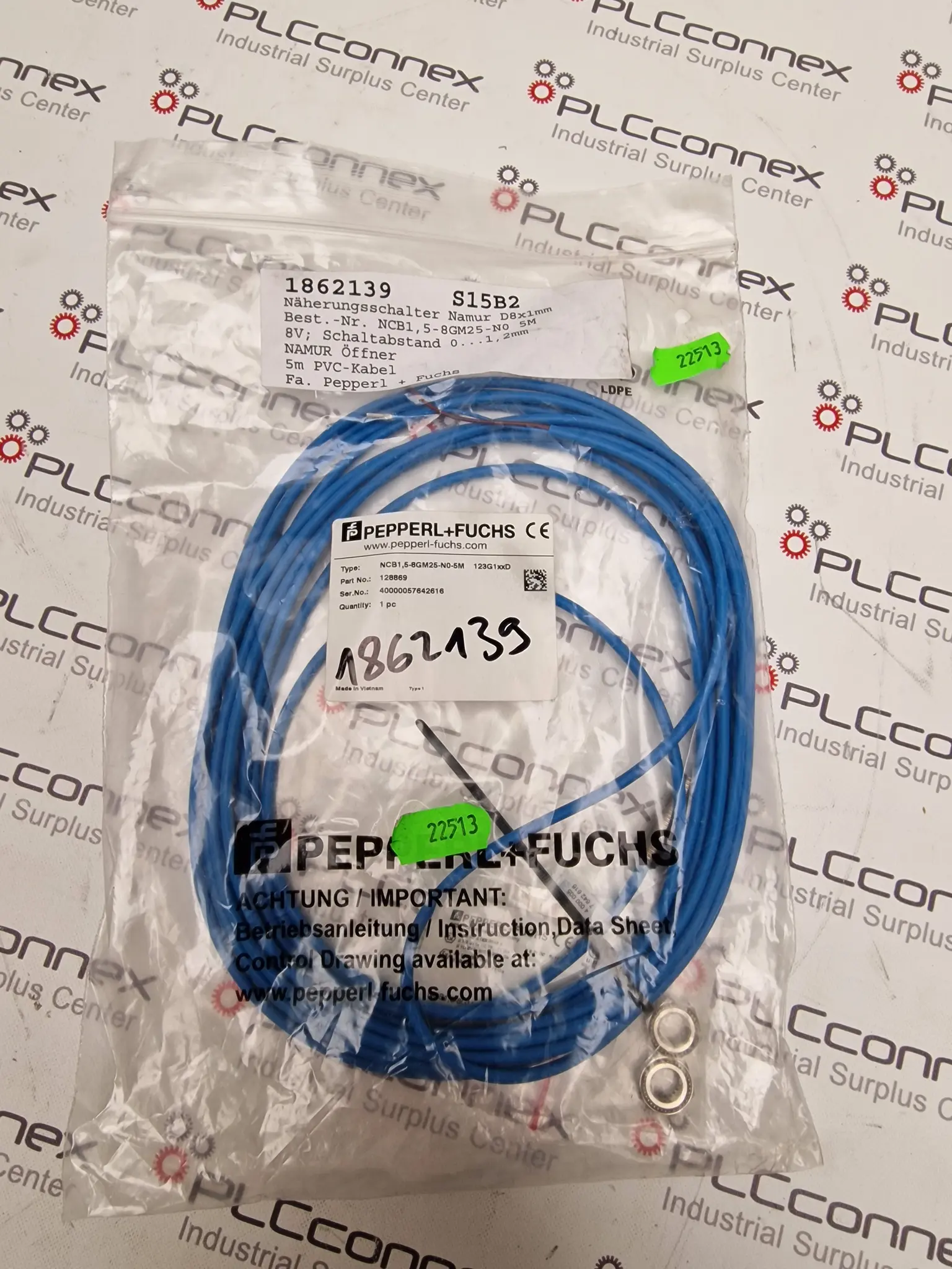 Produktfoto 1 von PEPPERL+FUCHS NCB1,5-8GM25-N0-5M PART NO.:128869