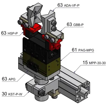 Produktfoto 1 von HSP-32-P13 Haltestück mit Prisma für Parallelgreifer PA, 2 STK