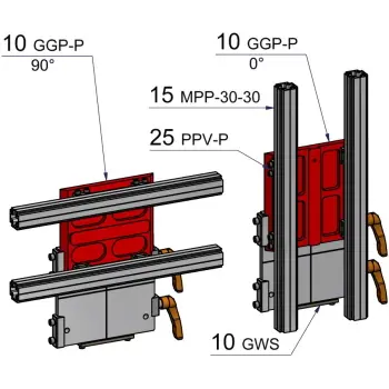 GGP-1-P13-0-3 Greifergrundplatte Prisma
