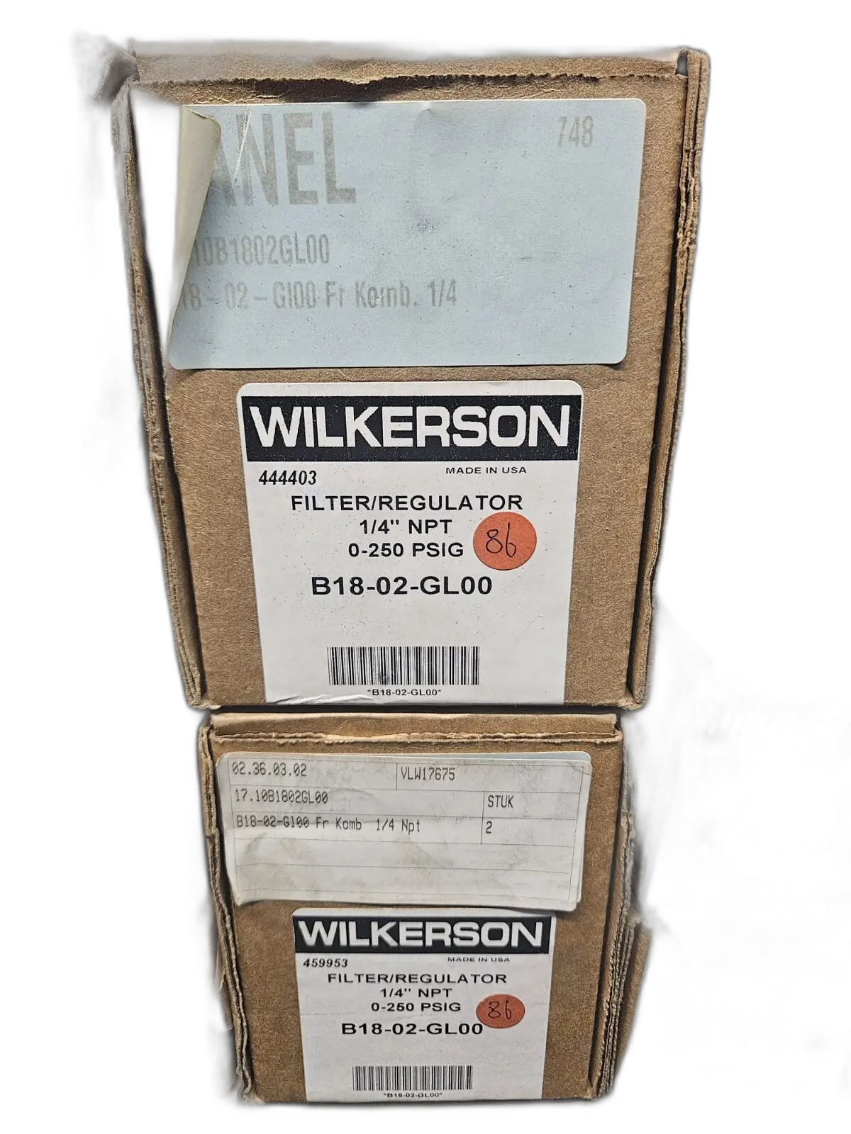 Produktfoto 1 von WILKERSON B18-02-GL00 (1/4" NPT 0-250 PSIG)