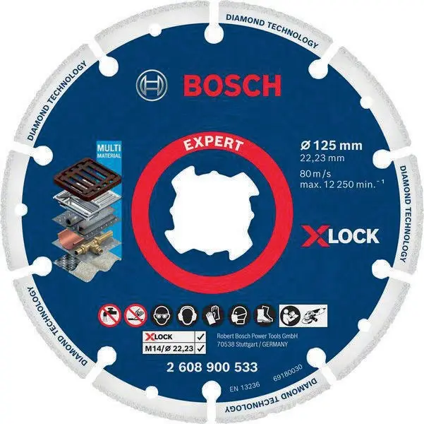 Produktfoto 1 von Diamanttrennscheibe Expert Diamond Metal Wheel X-LOCK D.125mm Bohr.22,23mm