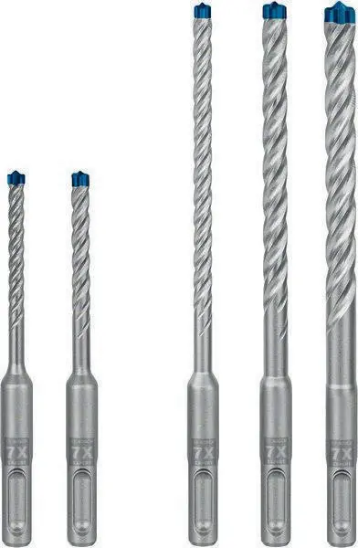 Produktfoto 1 von Hammerbohrersatz Expert plus 7X 5-tlg.SDS Plus Ku.-Kass.m.Euroloch BOSCH