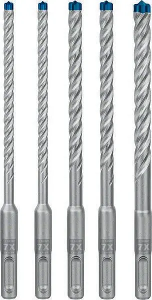 Produktfoto 1 von Hammerbohrersatz Expert SDS plus-7X 5-tlg.SDS Plus Ku.-Kass.m.Euroloch BOSCH