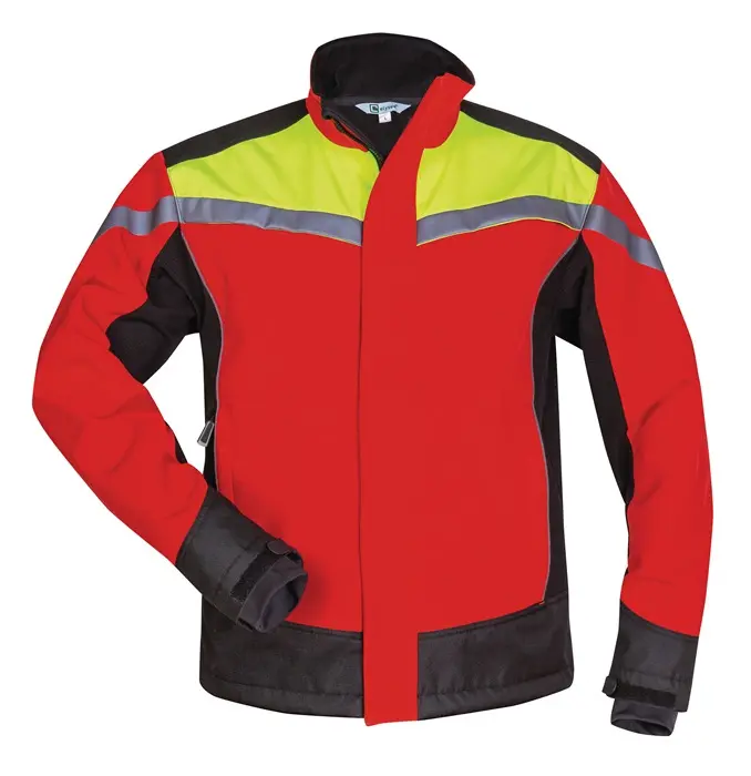 Waldarbeiter-Softshelljacke ESCHE Gr.XXL rot/gelb/schwarz ELYSEE