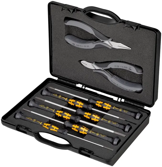 Produktfoto 1 von Elektronikwerkzeugsatz ESD 8tlg.KNIPEX
