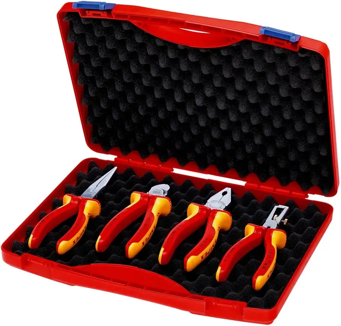 Produktfoto 1 von Zangensatz Kompakt-Box Inh.4tlg.VDE Kunststoffkoffer KNIPEX