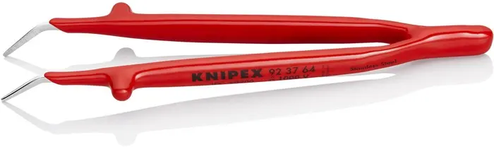 Produktfoto 1 von Präzisionspinzette L.150mm 45Grad gew.verchr.KNIPEX