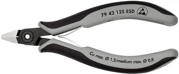 Produktfoto 1 von Präzisions-Elektronik-Seitenschneider L.125mm Form 4 Facette nein pol.