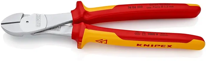 Produktfoto 1 von Kraftseitenschneider L.250mm VDE Form 0 Mehrkomp.-Hüllen KNIPEX