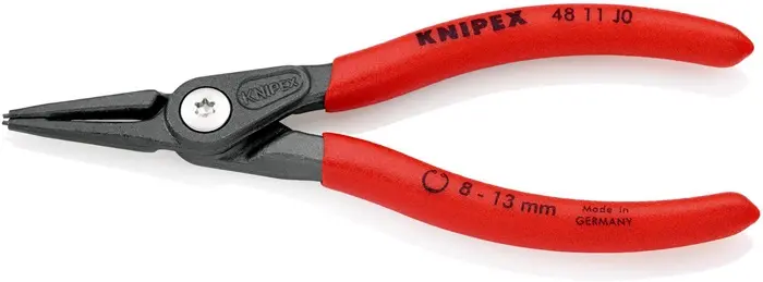 Produktfoto 1 von Präzisionssicherungsringzange J 0 f.Bohrungen D.8-13mm L.140mm KNIPEX