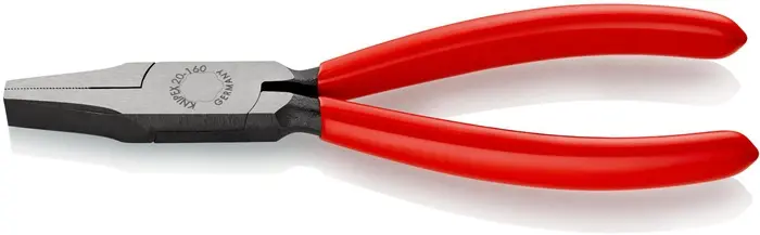 Produktfoto 1 von Flachzange Gesamt-L.160mm Kopf pol.schwarz atram.Ku.-Überzug KNIPEX