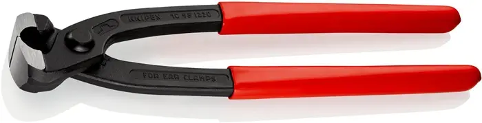 Produktfoto 1 von Ohrklemmenzange Gesamt-L.220mm Kopf schwarz atram.Kunststoff-Überzug KNIPEX