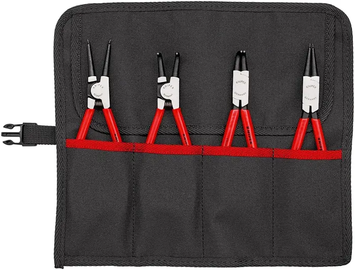 Produktfoto 1 von Sicherungsringzangensatz 4-tlg.in Rolltasche 19-60mm KNIPEX