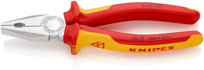 Produktfoto 1 von Kombizange L.200mm Mehrkomp.-Hüllen verchr.VDE KNIPEX