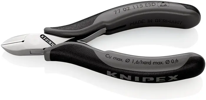 Produktfoto 1 von Elektronikseitenschneider L.115mm Form 0 Facette ja,kl.spiegelpol.KNIPEX