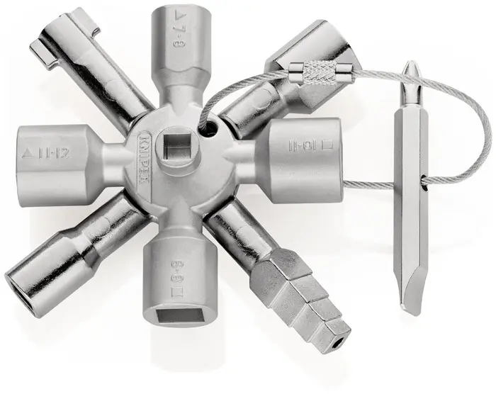 Produktfoto 1 von Schaltschrankschlüssel TwinKey® 6 Funktionen m.Magnet Verb.KNIPEX