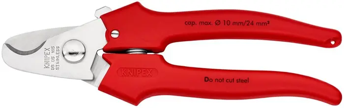 Produktfoto 1 von Kabelschere L.165mm Kopf pol.Ku.umspritzt KNIPEX