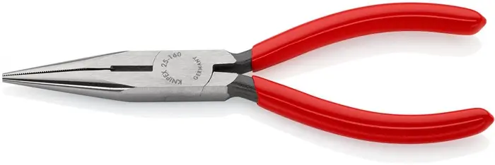 Produktfoto 1 von Flachrundzange L.160mm flach/rund ger.pol.Ku.-Überzug KNIPEX
