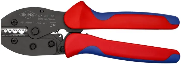 Produktfoto 1 von Crimpzange PreciForce® L.220mm 0,5-10 (AWG 20-7) mm² 478g KNIPEX