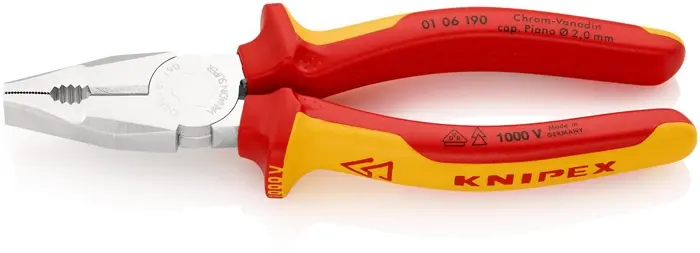 Produktfoto 1 von Kombizange L.190mm verchr.Mehrkomp.-Hüllen VDE KNIPEX