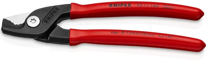 Produktfoto 1 von Kabelschere L.160mm Ku.-Überzug KNIPEX