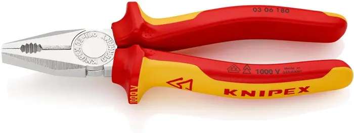 Produktfoto 1 von Kombizange L.180mm Mehrkomp.-Hüllen verchr.VDE KNIPEX