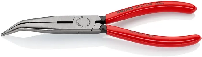 Produktfoto 1 von Flachrundzange L.200mm pol.40Grad gew.Ku.-Überzug KNIPEX