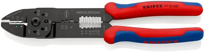 Produktfoto 1 von Crimpzange L.240mm 0,5-6(AWG 20-10)/0,5-2,5 (AWG 20-13) mm² KNIPEX