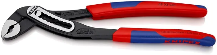 Produktfoto 1 von Wasserpumpenzange Alligator® L.250mm Spann-W.46mm pol.Mehrkomp.-Hüllen KNIPEX