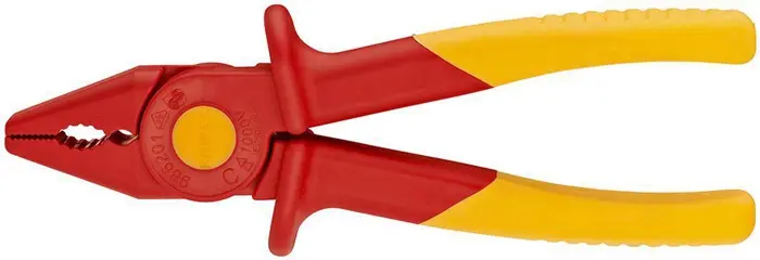 Produktfoto 1 von Kombizange L.180mm m.Weichkunststoff-Zone KU.glasfaserverst.VDE KNIPEX