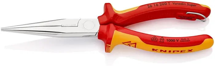 Produktfoto 1 von Flachrundzange L.200mm ger.VDE m.Öse Mehrkomp.-Hüllen KNIPEX