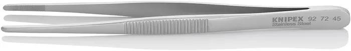 Produktfoto 1 von Präzisionspinzette L.145mm ger.Spitzen-B.3,5mm rostfrei,antimagn.säuref.KNIPEX