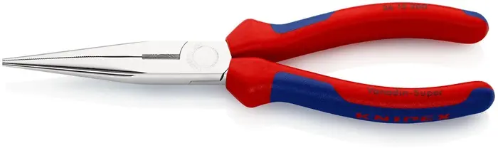 Produktfoto 1 von Flachrundzange L.200mm verchr.ger.Mehrkomp.-Hülle KNIPEX