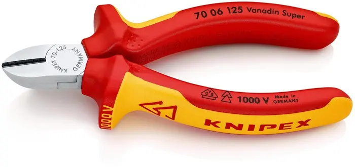 Produktfoto 1 von Seitenschneider L.125mm VDE Mehrkomp.-Hüllen KNIPEX