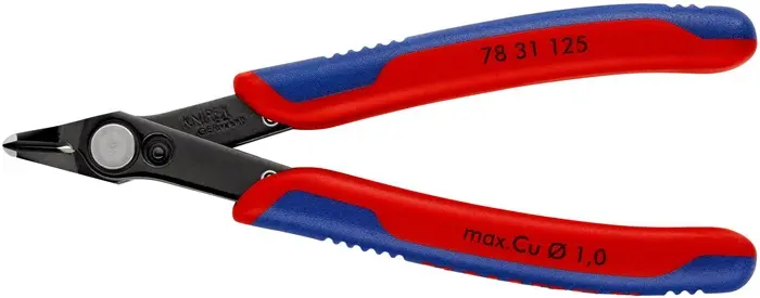 Produktfoto 1 von Elektronik-Seitenschneider Super-Knips® L.125mm Form 3 Facette nein brün.KNIPEX