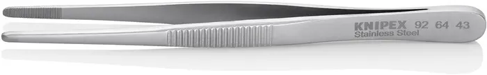 Produktfoto 1 von Präzisionspinzette L.120mm ger.Spitzen-B.3mm verchr.KNIPEX