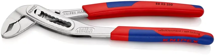 Produktfoto 1 von Wasserpumpenzange Alligator® L.250mm Spann-W.46mm verchr.2K-Hülle KNIPEX