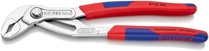 Produktfoto 1 von Wasserpumpenzange Cobra® L.250mm Spann-W.46mm verchr.Mehrkomp.-Hülle KNIPEX