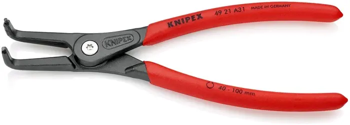 Produktfoto 1 von Außensicherungsringzange A 31 f.Wellen D.40-100mm 90Grad gew.L.210mm KNIPEX