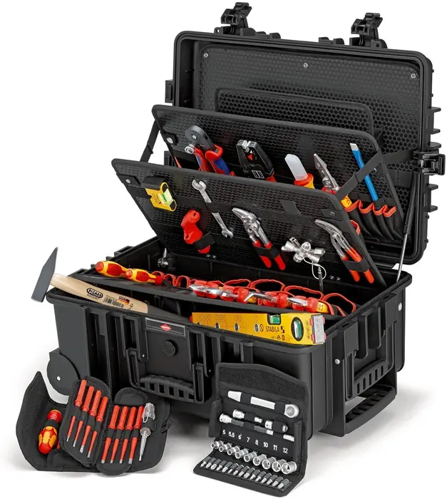 Produktfoto 1 von Werkzeugkoffer Robust45 Move 63-tlg.Koffer a.schlagfestem PP f.Elektriker KNIPEX