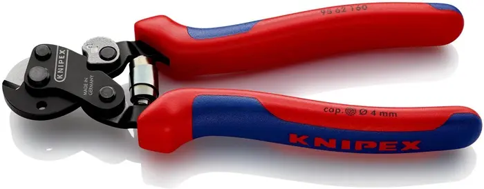 Produktfoto 1 von Drahtseilschere L.160mm pol.Mehrkomp.-Hüllen KNIPEX