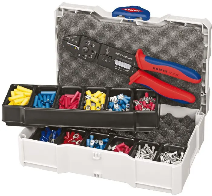 Produktfoto 1 von Kabelverbindersortiment 301-tlg.0,5-6 mm² Sortimentskoffer KNIPEX