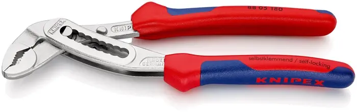 Produktfoto 1 von Wasserpumpenzange Alligator® L.180mm Spann-W.36mm verchr.2K-Hülle KNIPEX
